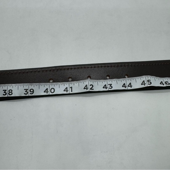 REMO TULLIANI Genuine Leather Belt Brown Career Office Designer #20457 Men Sz 42 - Picture 6 of 9